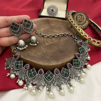 FS Collection 2 Tone Pota Stone Necklace Set