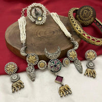 FS Collection 2 Tone Pota Stone Necklace Set