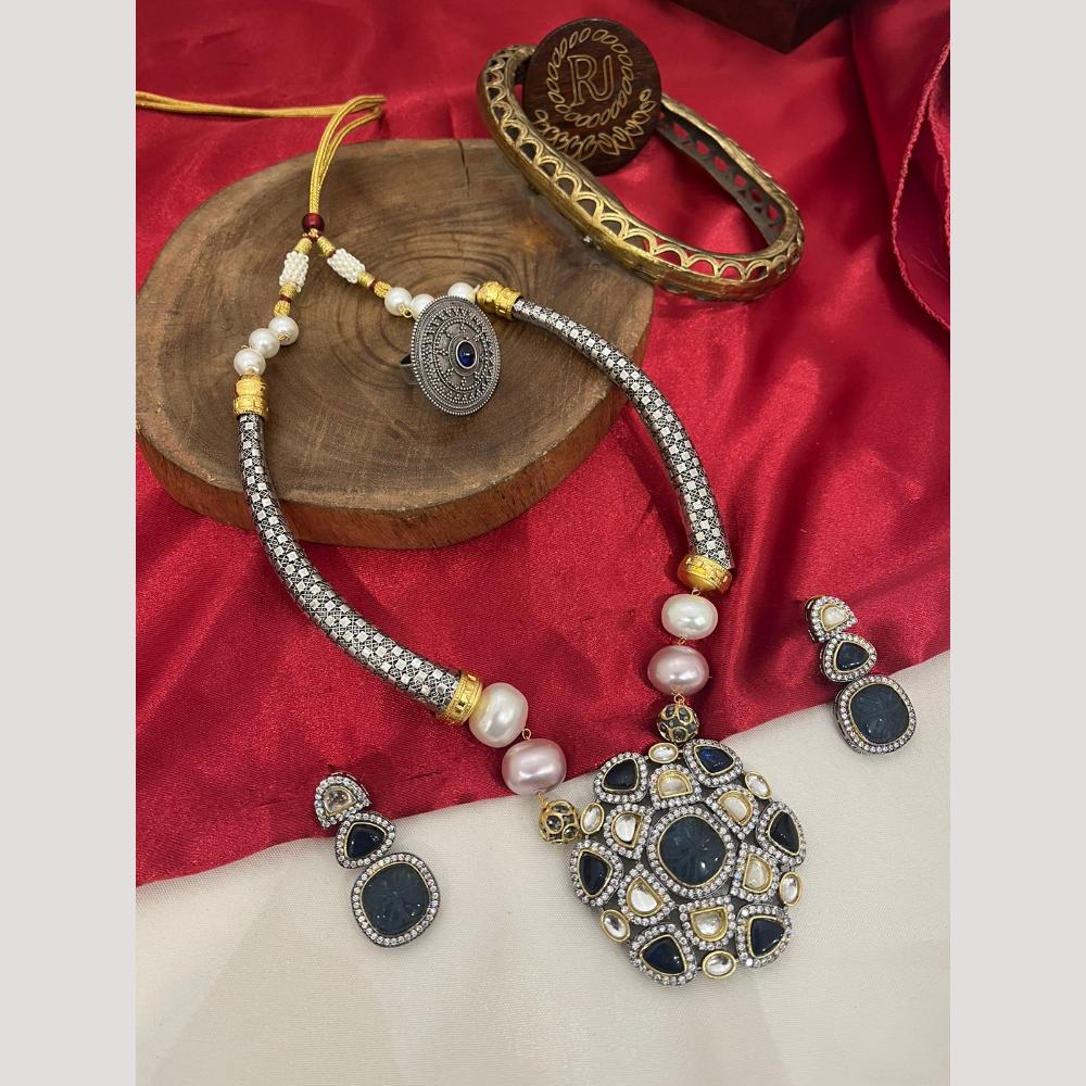 FS Collection 2 Tone Pota Stone Necklace Set