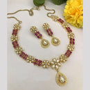 FS Collection Designer Crystal Stone And Pearl Parties & Festive Wear Necklace Set