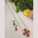 FS Collection Timeless Beauty Crystal Stone And Pearls Long Necklace Set