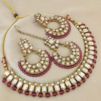 FS Collection  Elegant Beaded Crystal Stone And Beads Necklace Set