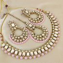 FS Collection  Elegant Beaded Crystal Stone And Beads Necklace Set