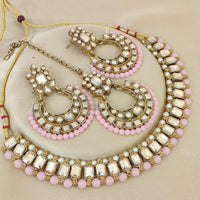 FS Collection  Elegant Beaded Crystal Stone And Beads Necklace Set