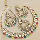 FS Collection  Elegant Beaded Crystal Stone And Beads Necklace Set