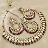 FS Collection  Elegant Beaded Crystal Stone And Beads Necklace Set