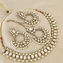FS Collection  Elegant Beaded Crystal Stone And Beads Necklace Set