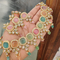 FS Collection  Elegant Beaded Crystal Stone And Beads Necklace Set