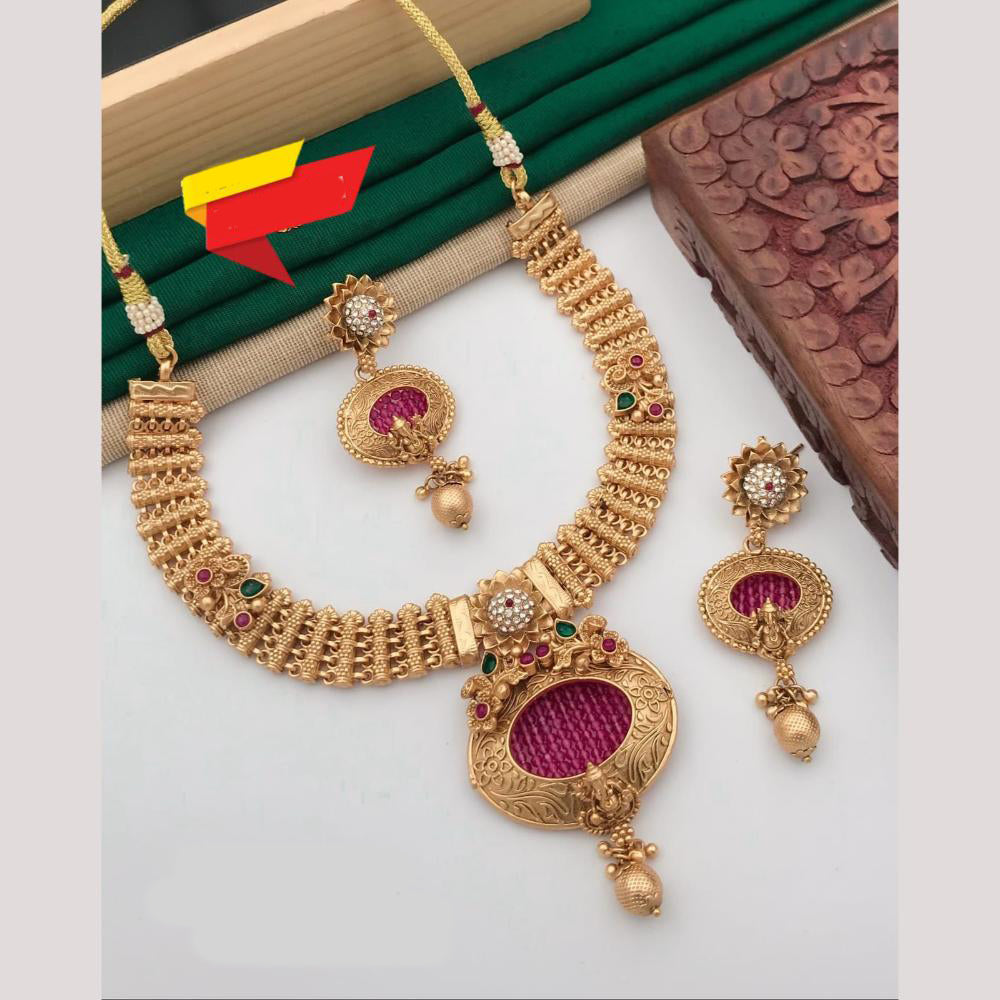 FS Collection Ethnic Pota Stone Necklace Set
