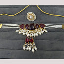 FS Collection Designer Mother of Pearl Beaded Choker Necklace Set