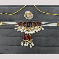 FS Collection Designer Mother of Pearl Beaded Choker Necklace Set