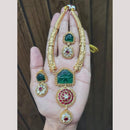 FS Collection Gold Plated Timeless Grace Pota Stone Necklace Set