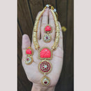 FS Collection Gold Plated Timeless Grace Pota Stone Necklace Set