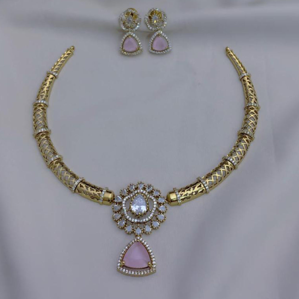 FS Collection Elegant Crystal Stone Necklace Set