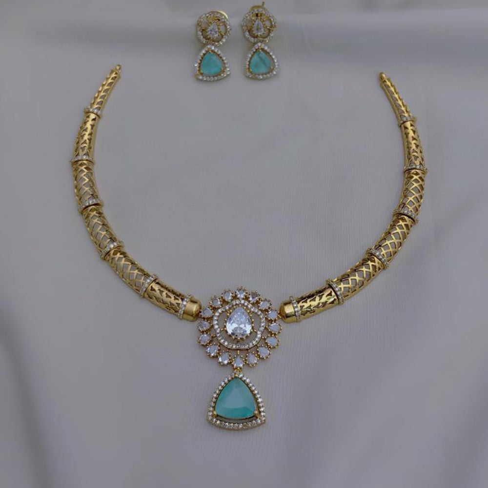 FS Collection Elegant Crystal Stone Necklace Set