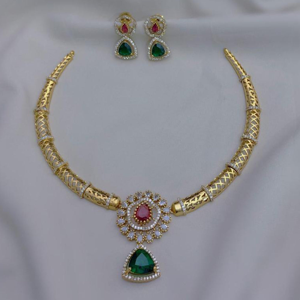 FS Collection Elegant Crystal Stone Necklace Set