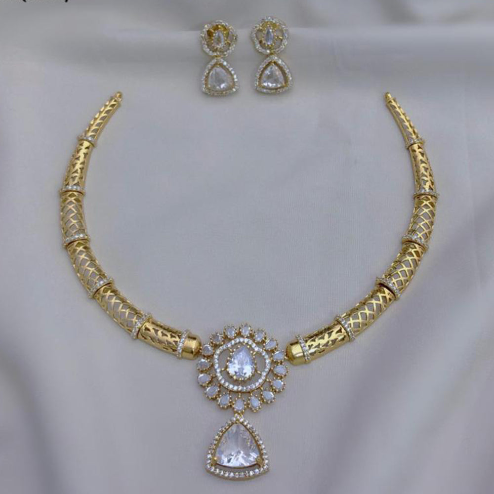 FS Collection Elegant Crystal Stone Necklace Set