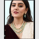 FS Collection Traditional Kundan Pearl And Beads Necklace Set
