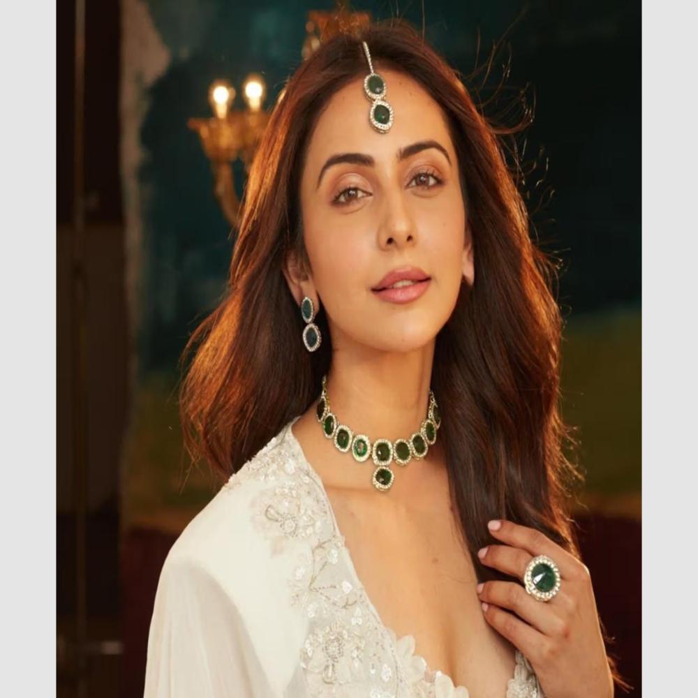 FS Collection Heritage Style Pota And Austrian Stone Choker Necklace Set