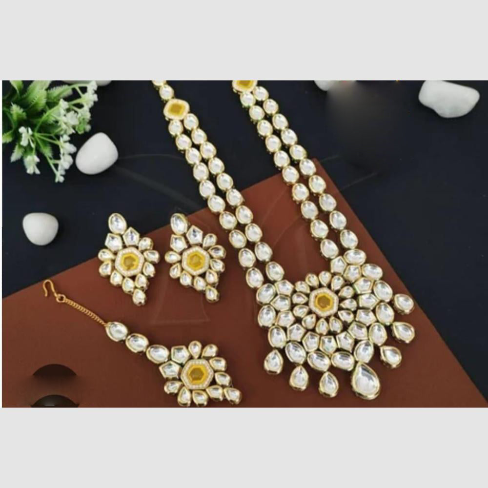 FS Collection Royal Kundan Necklace Set