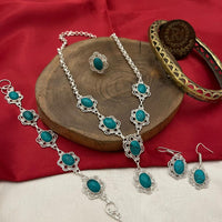 FS Collection Royal Pota Stone Jewellery Combo Set