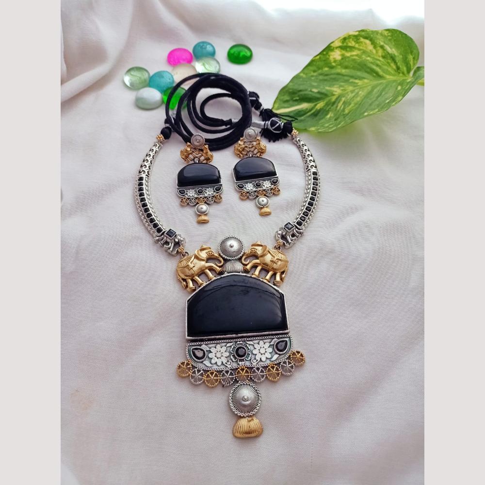 FS Collection 2 Tone plated Elephant Design Necklace Set