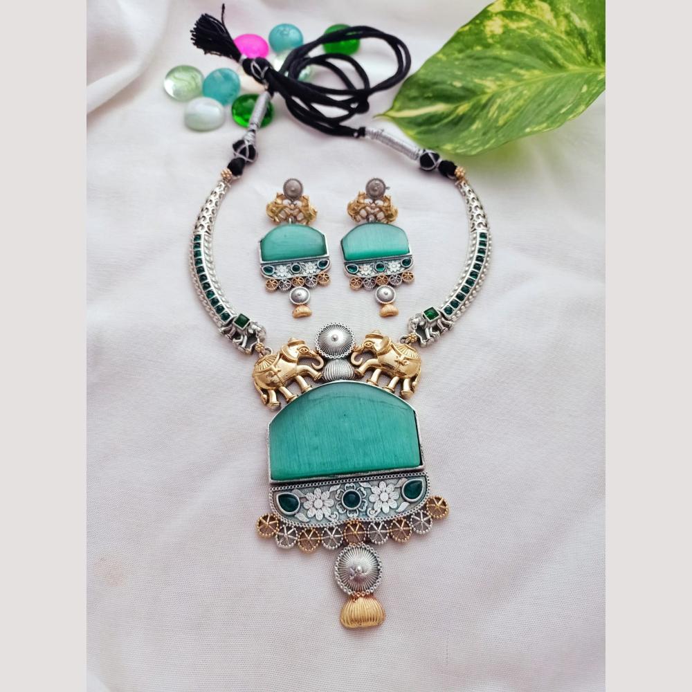 FS Collection 2 Tone plated Elephant Design Necklace Set