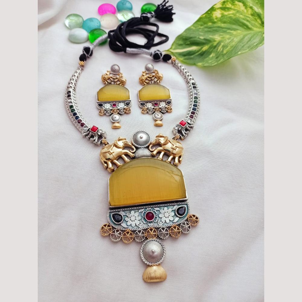 FS Collection 2 Tone plated Elephant Design Necklace Set