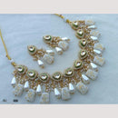 FS Collection Kundan And Pearl Necklace Set