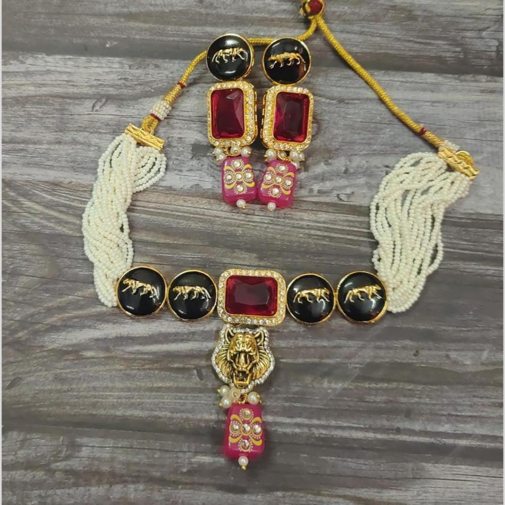 FS Collection Pearl Choker Necklace Set