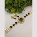 FS Collection Modern Glow Crystal And Pearl Choker Necklace Set