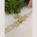 FS Collection Ethnic Pota Stone and Pearl Choker Necklace Set