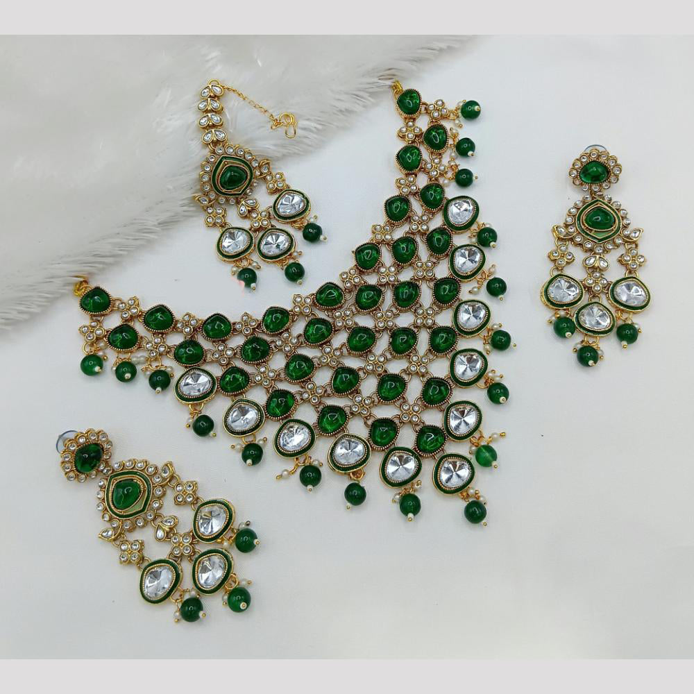 FS Collection Crystal Stone  Necklace Set A Modern Take On Classic Ethnic Glam