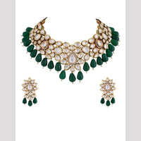 FS Collection Classic Gold Plated Kundan And Pearl Set Traditional Jewelry For Every Occsions 