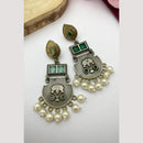 FS Collection Pearl And Pota Stone Dangler Earrings