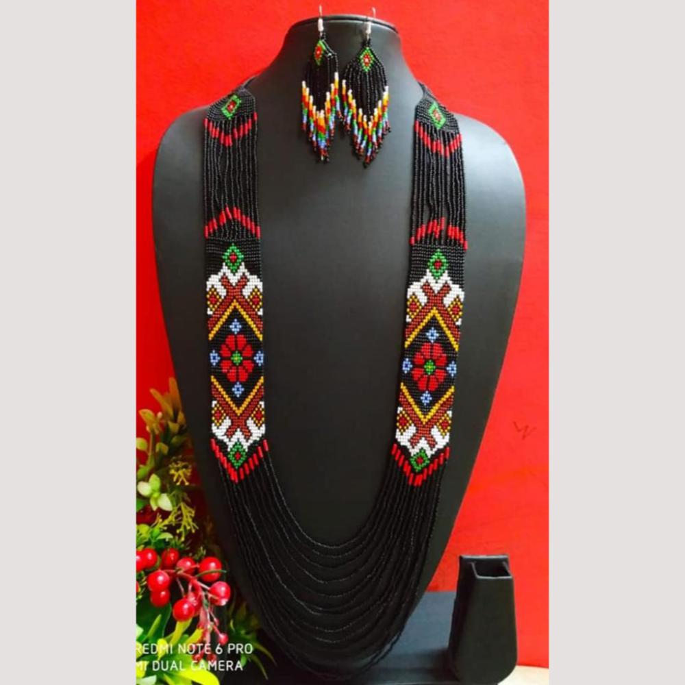 FS Collection Handcrafted Tiny Beaded Long Necklace Unique Style in Every Bead