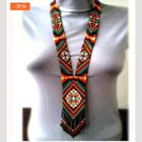 FS Collection Handcrafted Tiny Beaded Long Necklace Unique Style in Every Bead