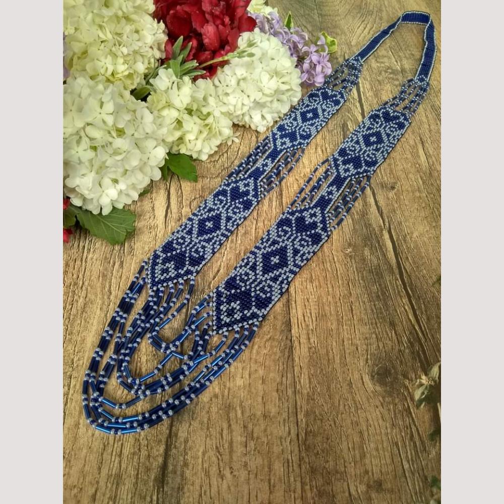 FS Collection Handcrafted Tiny Beaded Long Necklace Unique Style in Every Bead
