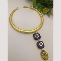 FS Collection Exquisite Hasli Necklace with Radiant Kundan Stones