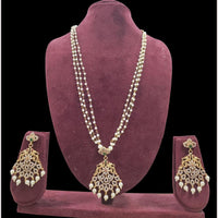 FS Collection Classic Long Necklace Set with Austrian Sparkle & Pearl Beauty