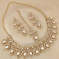 FS Collection Lustrous Elegance Necklace Set with Austrian Crystal Sparkle