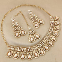 FS Collection Lustrous Elegance Necklace Set with Austrian Crystal Sparkle