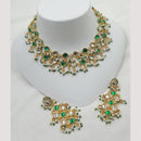 FS Collection Layered Pearl Necklace Set with A Touch of Kundan Elegance