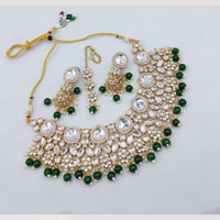 FS Collection Kundan Necklace Set with Pearls & Beaded Detailing