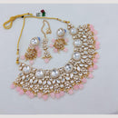 FS Collection Kundan Necklace Set with Pearls & Beaded Detailing