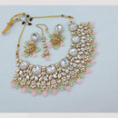 FS Collection Kundan Necklace Set with Pearls & Beaded Detailing