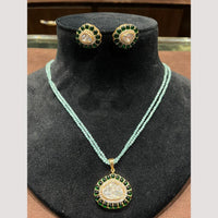 FS Collection Trendy Beaded Necklace Set with Unique Pota Stone Embellishments