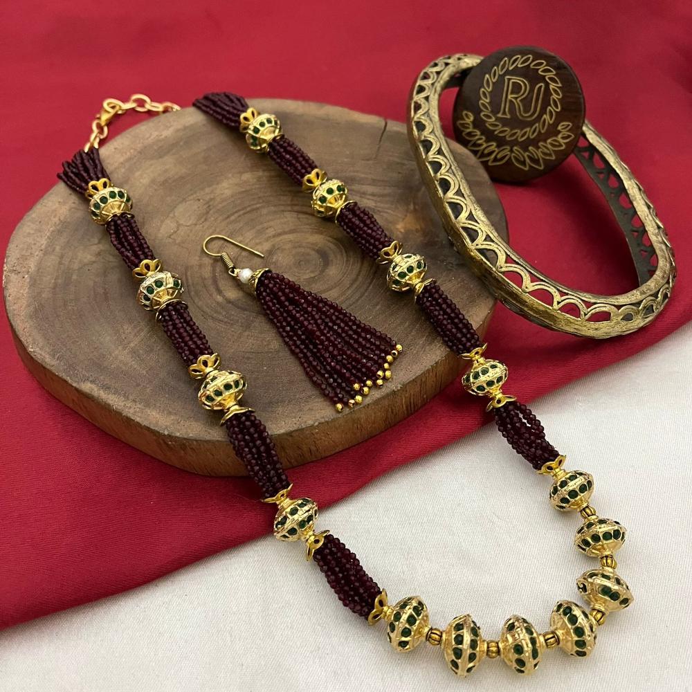 FS Collection Simple & Stunning Classic Beaded Necklace Set for Effortless Glam