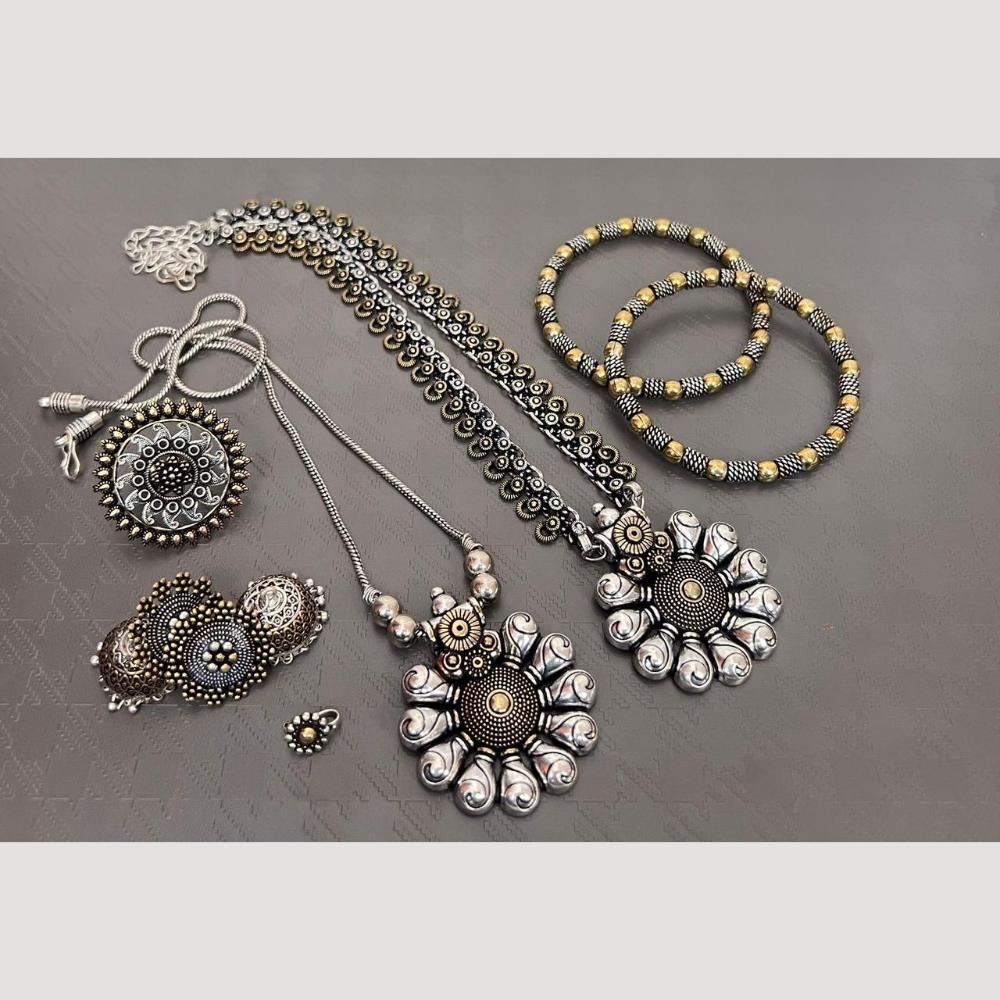 FS Collection Radiant Rhodium Plated Jewellery Combo Ultimate Shine & Style