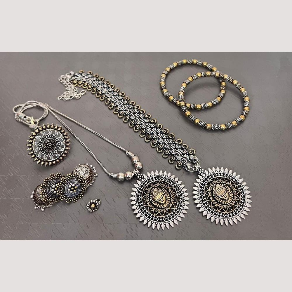 FS Collection Radiant Rhodium Plated Jewellery Combo Ultimate Shine & Style